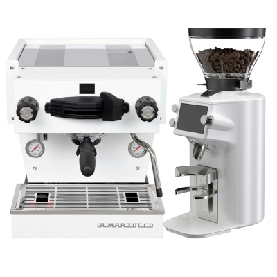 La Marzocco Linea Mini R vit espressomaskin Inkl. Mahlkönig E64 WS vit espressokvarn
