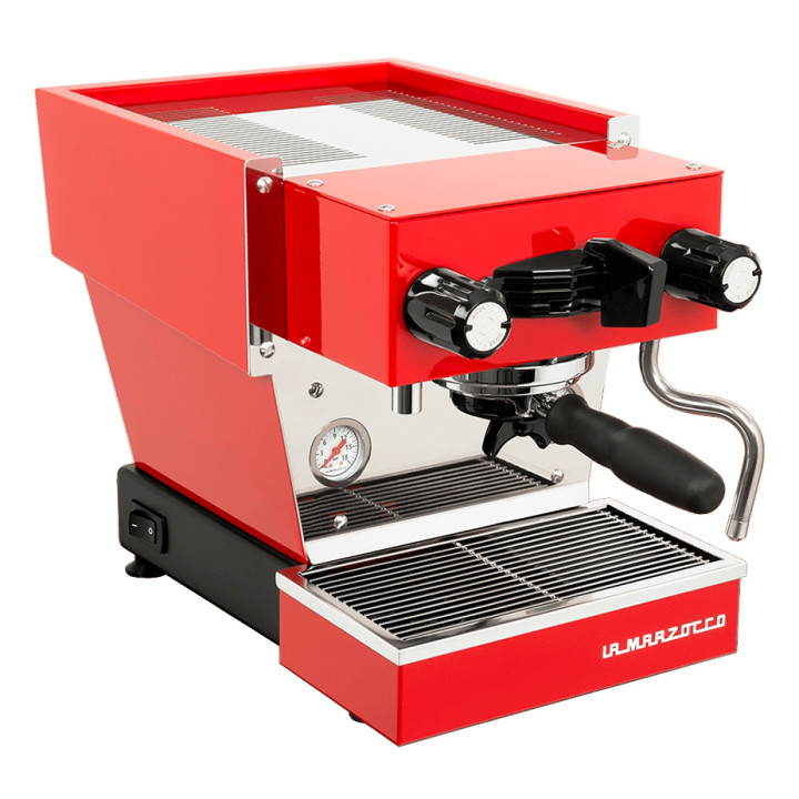 La Marzocco Linea Micra röd espressomaskin Inkl. Eureka Atom W 65 Casa matt svart espressokvarn