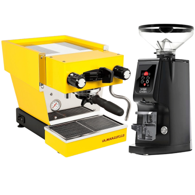 La Marzocco Linea Micra Gul espressomaskin Inkl. Eureka Atom W 65 Casa matt svart espressokvarn