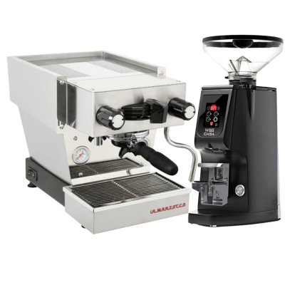 La Marzocco Linea Micra borstat Stål espressomaskin Inkl. Eureka Atom W 65 Casa matt svart espressokvarn