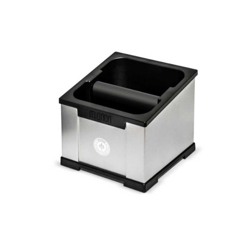 Eureka Mignon Specialita svart/Chrome espressokvarn Inkl. Mignon Knock Box Polished Natural Silver