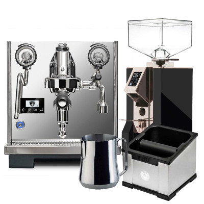 Eureka Costanza Inox Polished espressomaskin Inkl. Eureka Mignon Specialita espressokvarn & baristautrustning