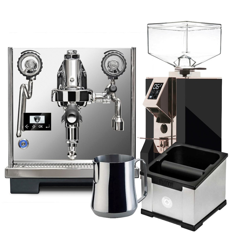 Eureka Costanza Inox Polished espressomaskin Inkl. Eureka Mignon Specialita espressokvarn & baristautrustning