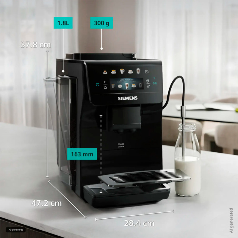 Siemens TP601E09 EQ600 Espressomaskin Inkl. Vårdprodukter och 2x1 kg Kaffe