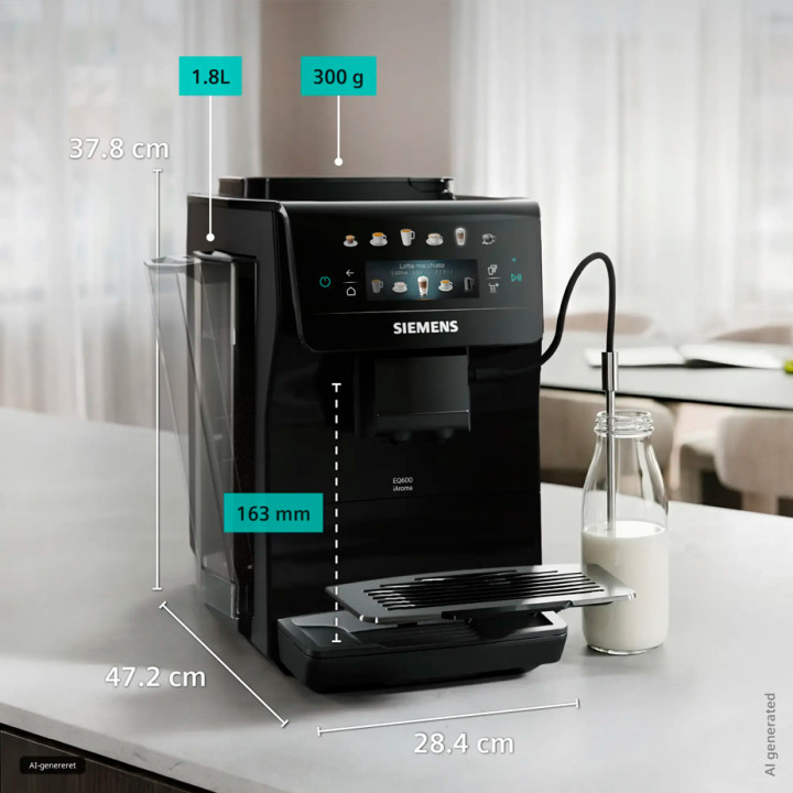 Siemens TP601E09 EQ600 Espressomaskin Inkl. Vårdprodukter och 2x1 kg Kaffe