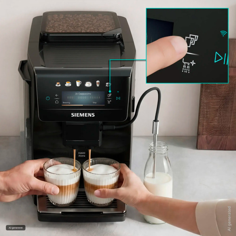 Siemens TP601E09 EQ600 Espressomaskin Inkl. Vårdprodukter och 2x1 kg Kaffe