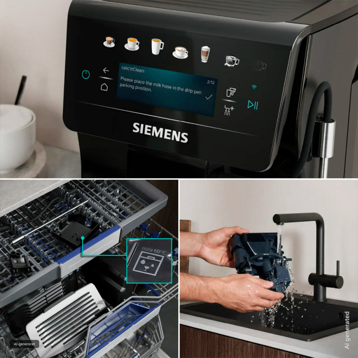 Siemens TP601E09 EQ600 Espressomaskin Inkl. Vårdprodukter och 2x1 kg Kaffe