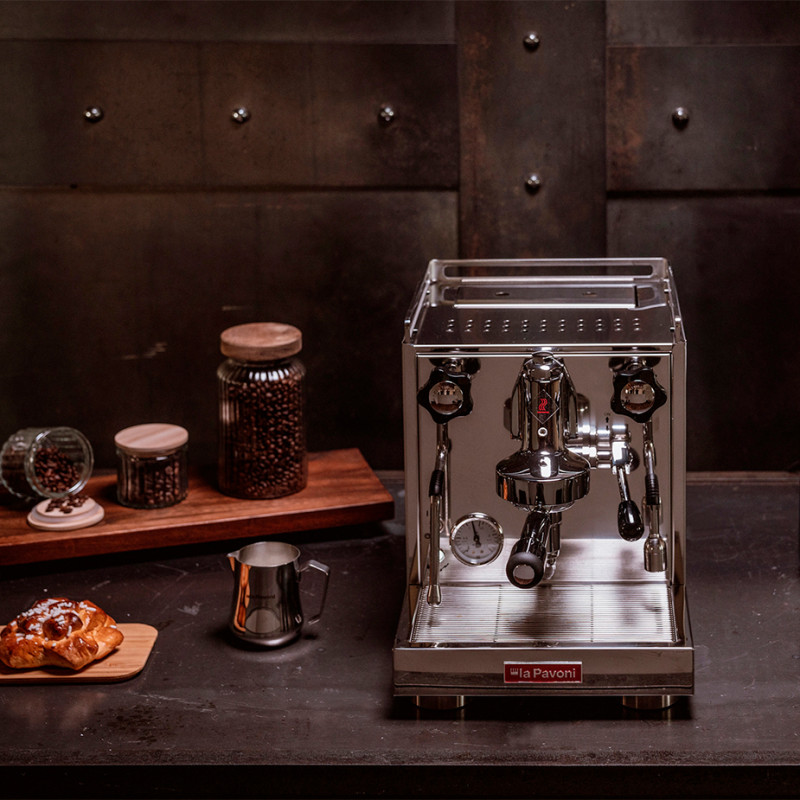 La Pavoni New Cellini Classic LPSCCS01EU Espressomaskin Inkl. Eureka Mignon Specialita Svart/Krom Espressokvarn