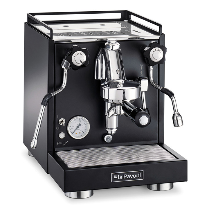 La Pavoni Mini Cellini Svart LPSMCB01EU Espressomaskin Inkl. Eureka Mignon Specialita Svart/Krom Espressokvarn