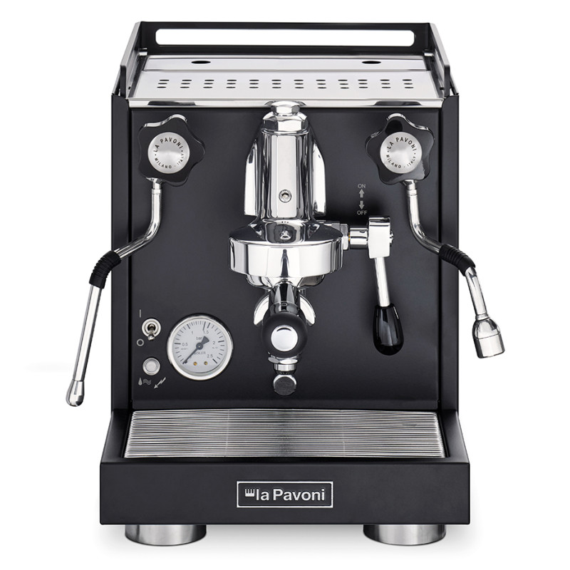 La Pavoni Mini Cellini Svart LPSMCB01EU Espressomaskin Inkl. Eureka Mignon Specialita Svart/Krom Espressokvarn