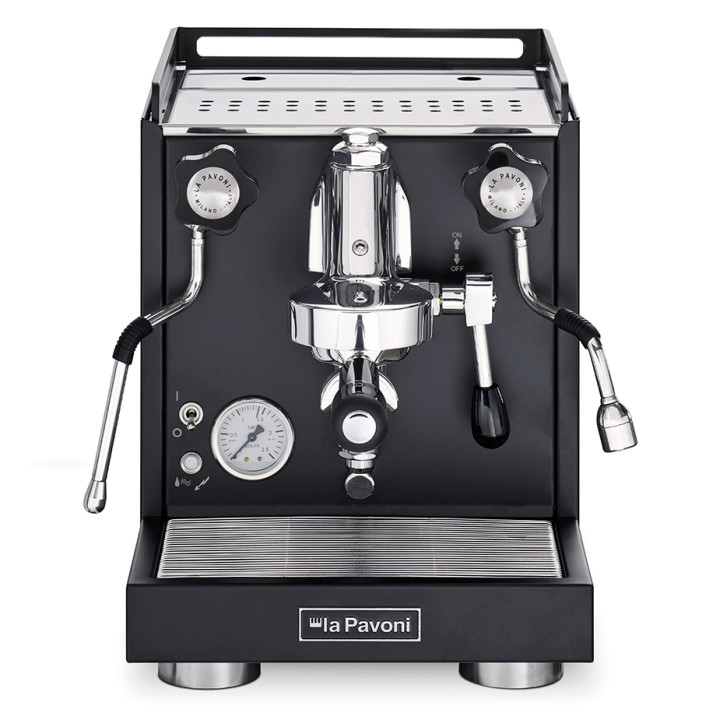 La Pavoni Mini Cellini Svart LPSMCB01EU Espressomaskin Inkl. Eureka Mignon Specialita Svart/Krom Espressokvarn