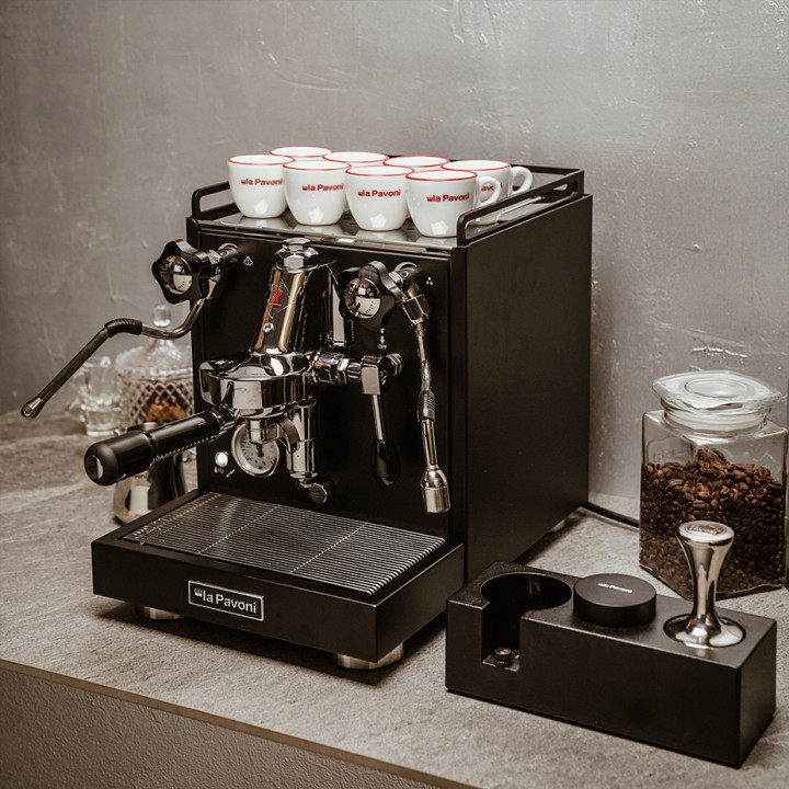La Pavoni Mini Cellini Svart LPSMCB01EU Espressomaskin Inkl. Eureka Mignon Specialita Svart/Krom Espressokvarn