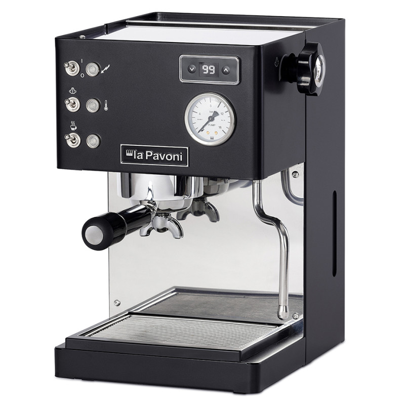 La Pavoni Casa Bar PID Svart LPMCBN02EU Espressomaskin Inkl. Eureka Mignon Specialita Svart/Krom Espressokvarn