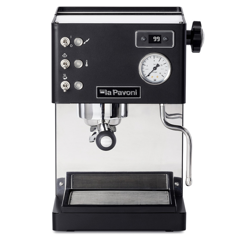 La Pavoni Casa Bar PID Svart LPMCBN02EU Espressomaskin Inkl. Eureka Mignon Specialita Svart/Krom Espressokvarn