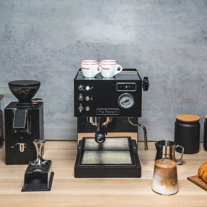 La Pavoni Casa Bar PID Svart LPMCBN02EU Espressomaskin Inkl. Eureka Mignon Specialita Svart/Krom Espressokvarn