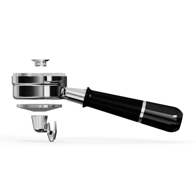Pesado Hybrid Bundløst & Double Spouted Portafilter Til La Marzocco 6mm  Sort/Sort
