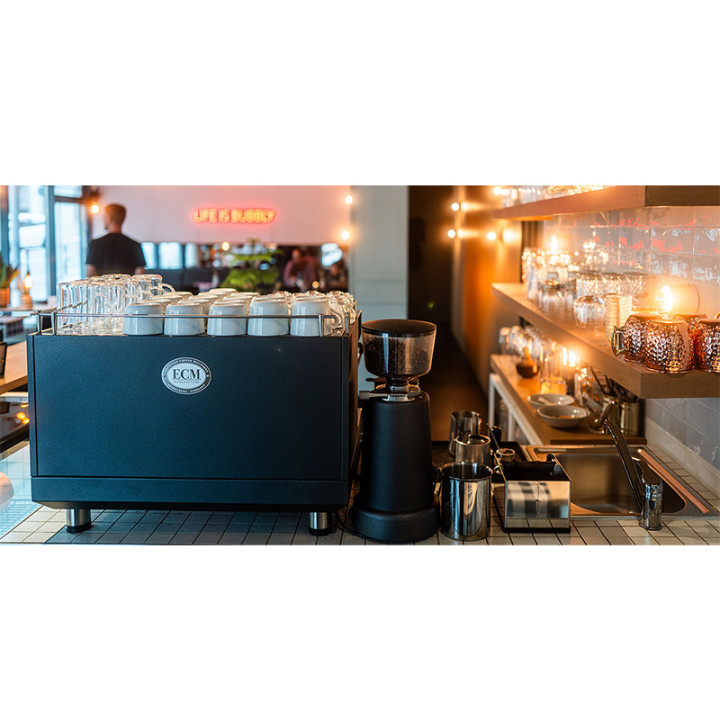 ECM Compact HX-2 PID  Proffesionel 2 Gr. Sort Espressomaskine Inkl. Eureka Atom W 75 Mat Sort Espressokværn
