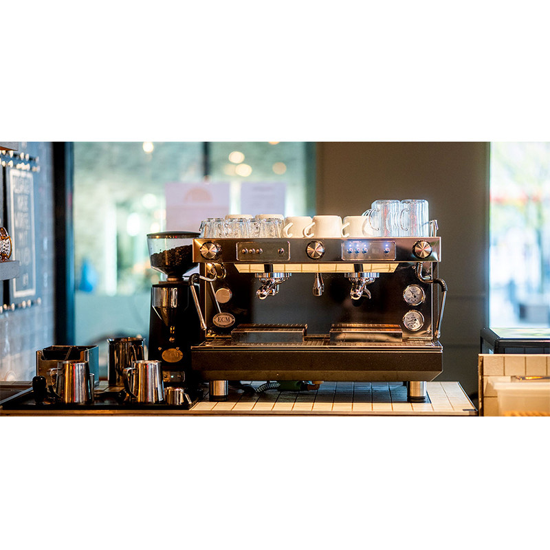 ECM Compact HX-2 PID  Proffesionel 2 Gr. Sort Espressomaskine Inkl. Eureka Atom W 75 Mat Sort Espressokværn