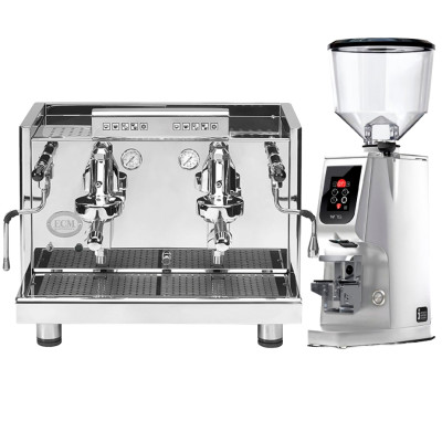 ECM Elektronika Profi Due 2GR. Espressomaskine Inkl. Eureka Atom W 75 Chrome Espressokværn