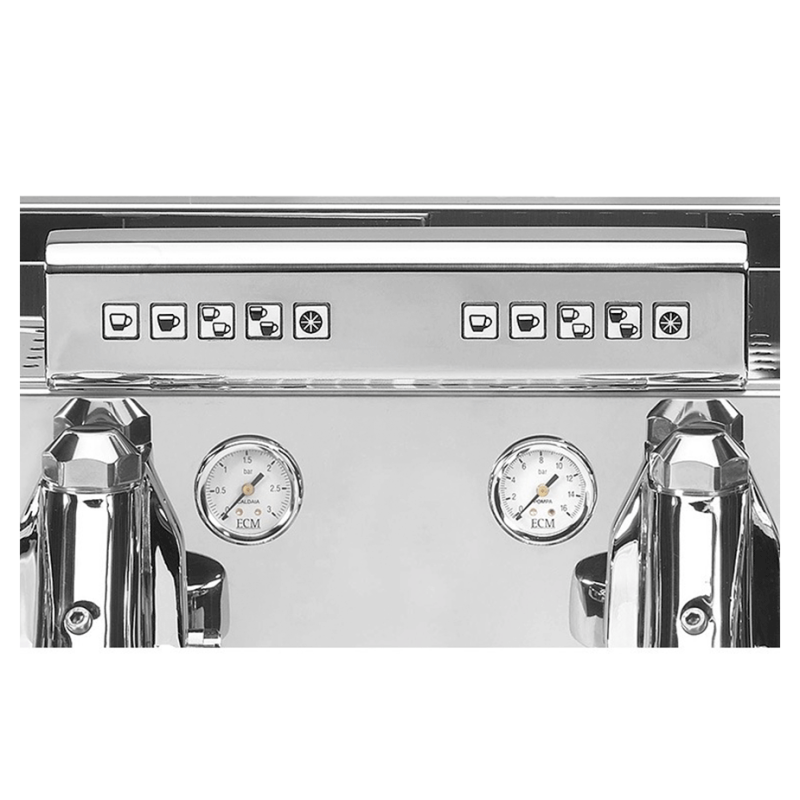 ECM Elektronika Profi Due 2GR. Espressomaskine Inkl. Eureka Atom W 75 Chrome Espressokværn