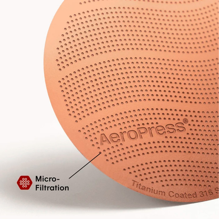 Aeropress Gold Tone Genbrugeligt Filter Rustfrit Stål