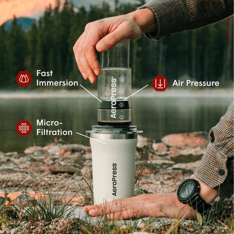 AeroPress Go Plus Creme Rejsebrygger
