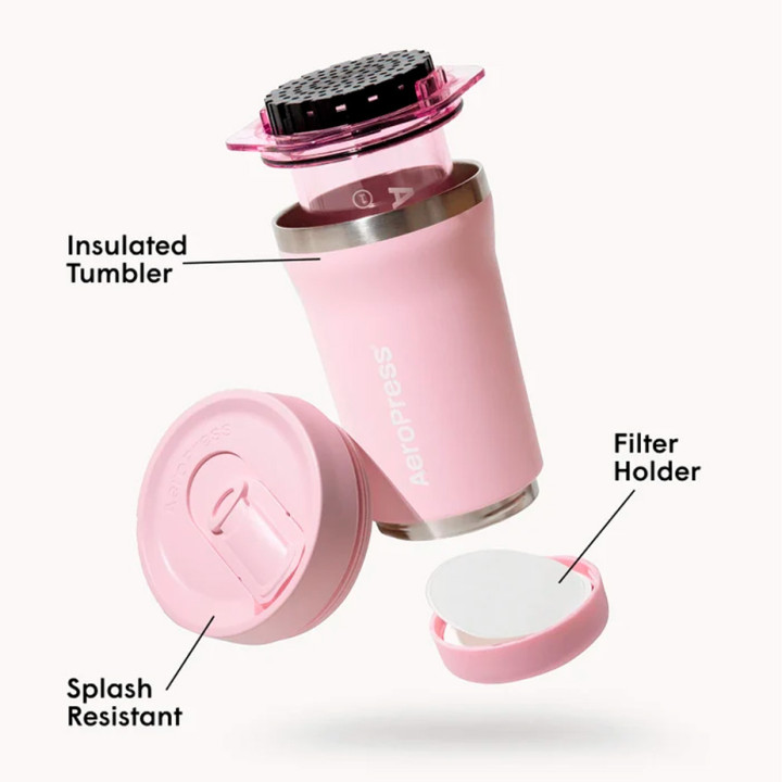 AeroPress Go Plus Pink Rejsebrygger