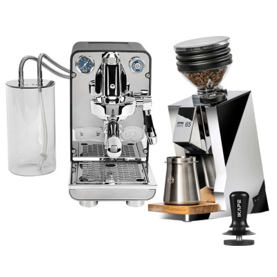 ECM Puristika Anthracite Espressomaskine Inkl. Eureka Mignon Zero 65 Speedy Espressokværn &Tamper
