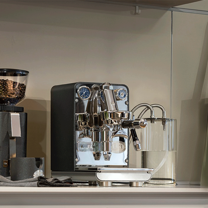 ECM Puristika Anthracite Espressomaskine Inkl. Eureka Mignon Zero 65 Speedy Espressokværn &Tamper