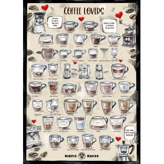 Rigtig Kaffe COFFEE LOVERS Poster 50x70cm