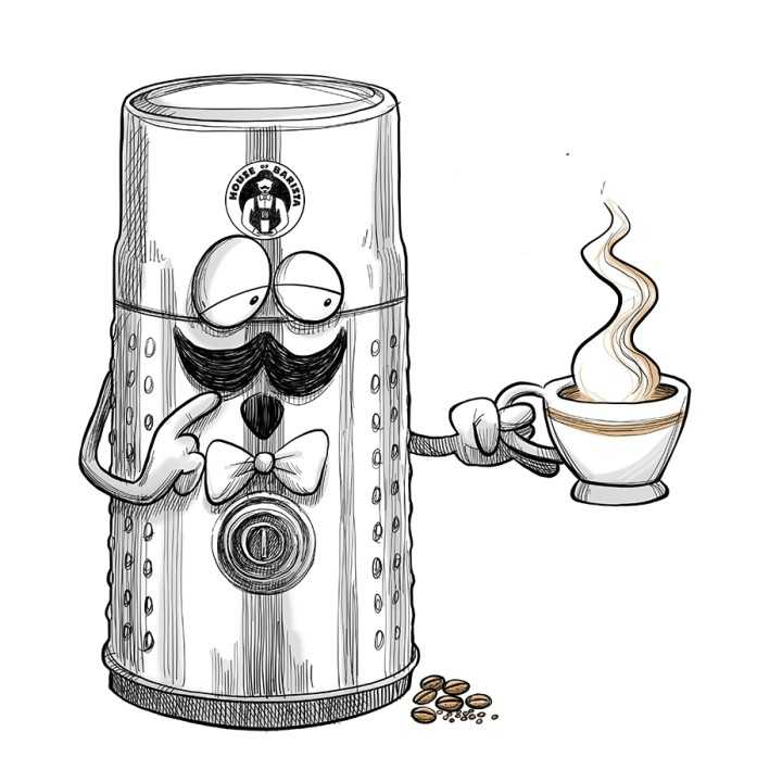 House of Barista Elektrisk Kaffekvarn Inkl. 2,5kg Rigtig Kaffe