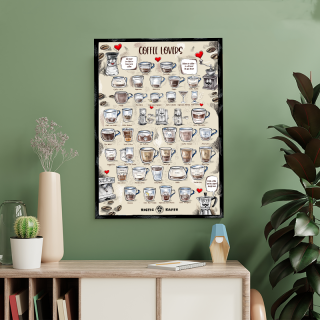 Rigtig Kaffe COFFEE LOVERS Poster 50x70cm