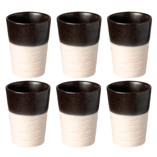 Costa Nova Notos Mugg 6 st 0,13L Svart/Kräm