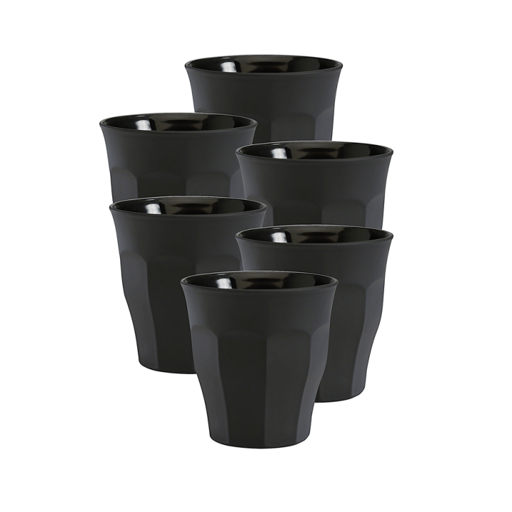 Duralex Picardie Caféglas 9cl 6 st Svart