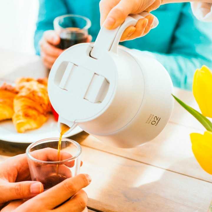 Hario V60-02 Rostfritt Stål Plus Server 0,6 L Vit