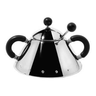 Alessi 9097 Sockerskål - Svart
