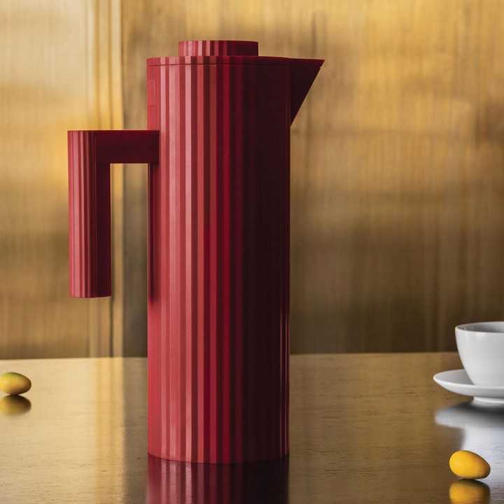 Alessi Plissé  Termokanna 1L Röd