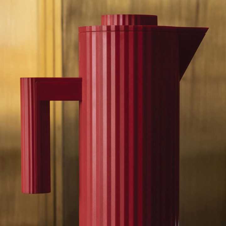 Alessi Plissé  Termokanna 1L Röd