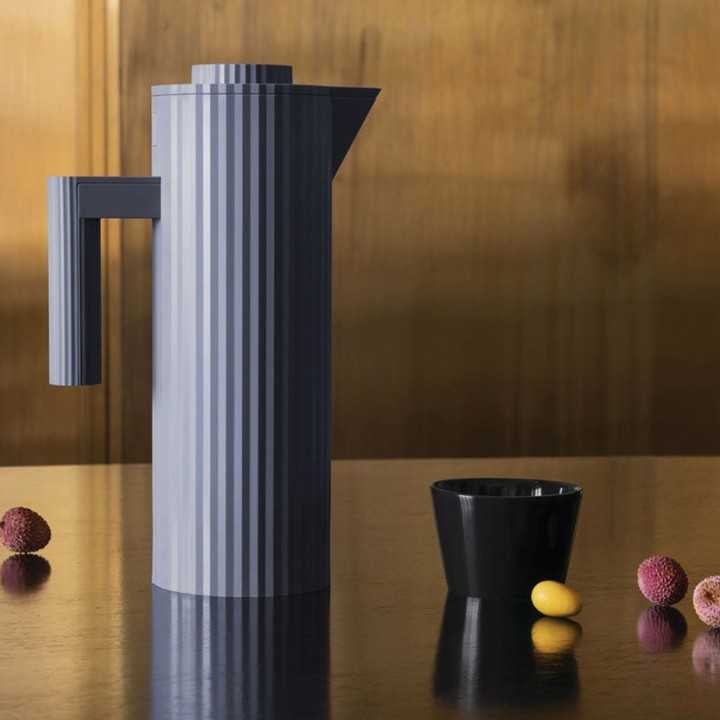 Alessi Plissé Termokanna 1L Grå