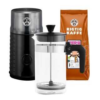 House of Barista Kaffekvarn Inkl. Kaffepress 1L & 400g Kaffe 