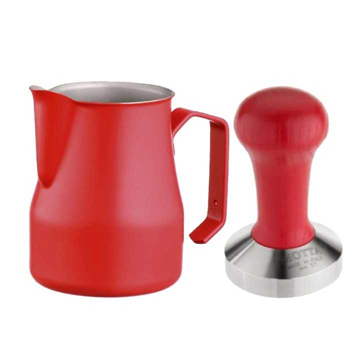 Motta Röd Tamper & Mjölkkanna