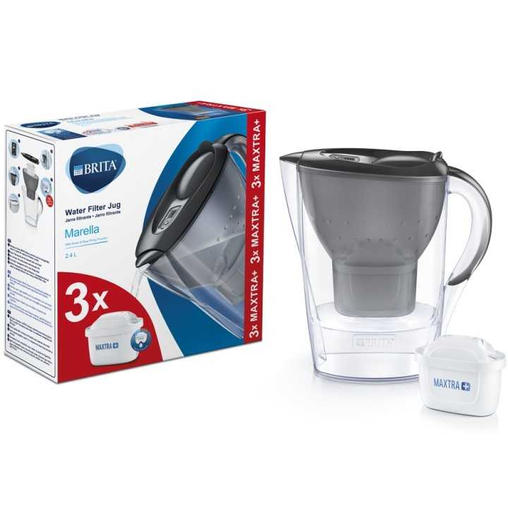 BRITA Marella 2,4L Grå inkl. 3 Maxtra+ Filter