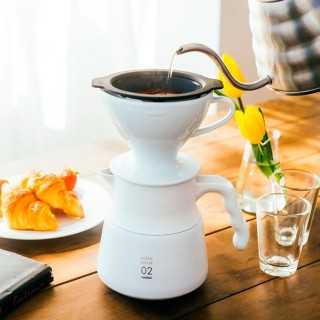 Hario V60-02 Rostfritt Stål Plus Server 0,6 L Vit