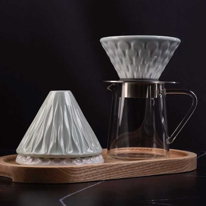 Loveramics Brewers Mellow Dripper Celadon Blå 2 Kopp Inkl. Stativ Metallisk