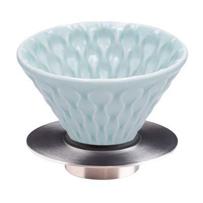 Loveramics Brewers Mellow Dripper Celadon Blå 2 koppar inkl. Stativ Metallisk