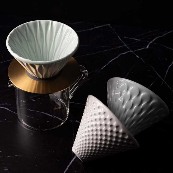 Loveramics Brewers Smooth Dripper Celadon Grön 2 Kopp Inkl. Stativ Metallisk