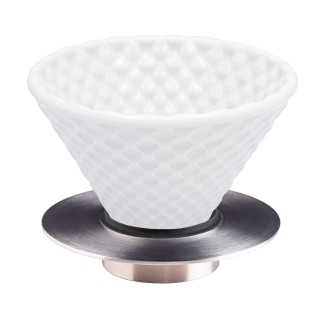 Loveramics Brewers Strong Dripper Vit 2 Kopp Inkl. Stativ Metallisk