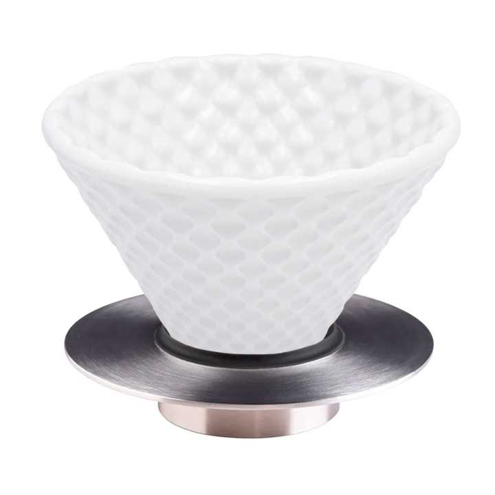 Loveramics Brewers Strong Dripper Vit 2 Kopp Inkl. Stativ Metallisk