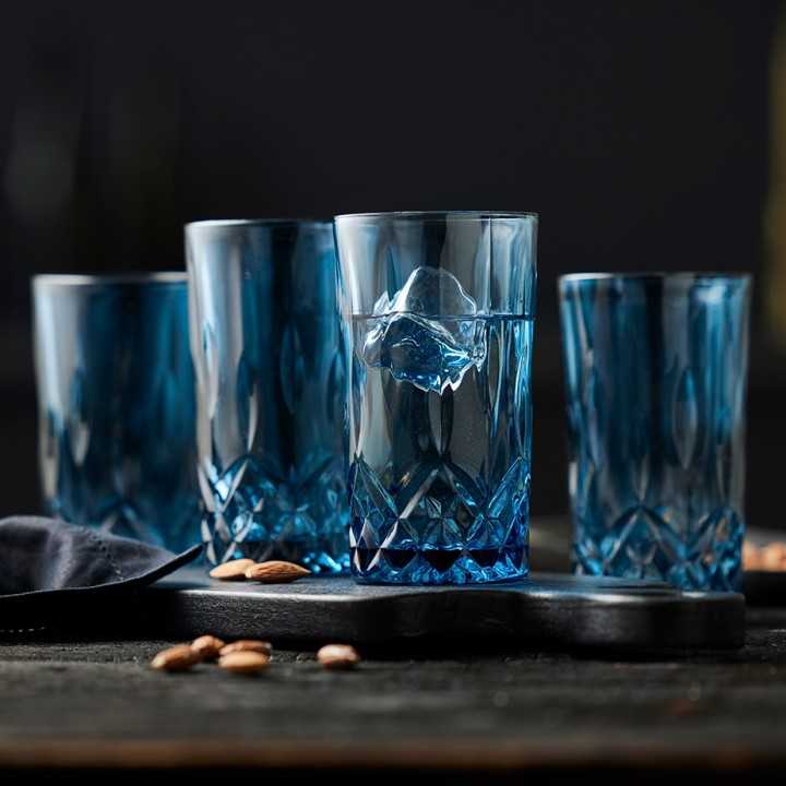 Lyngby Sorrento Highballglas 38 cl 4 St Blå
