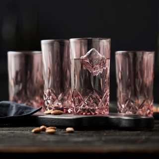 Lyngby Sorrento Highballglas 38 cl 4 St Pink
